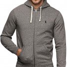 RALPH LAUREN Polo Classic Full-Zip Fleece Hooded Sweatshirt ALASKAN HEATHER NEW