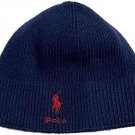 Polo Ralph Lauren Adult Wool Cashmere Blend Ribbed Hat NAVY BLUE NEW