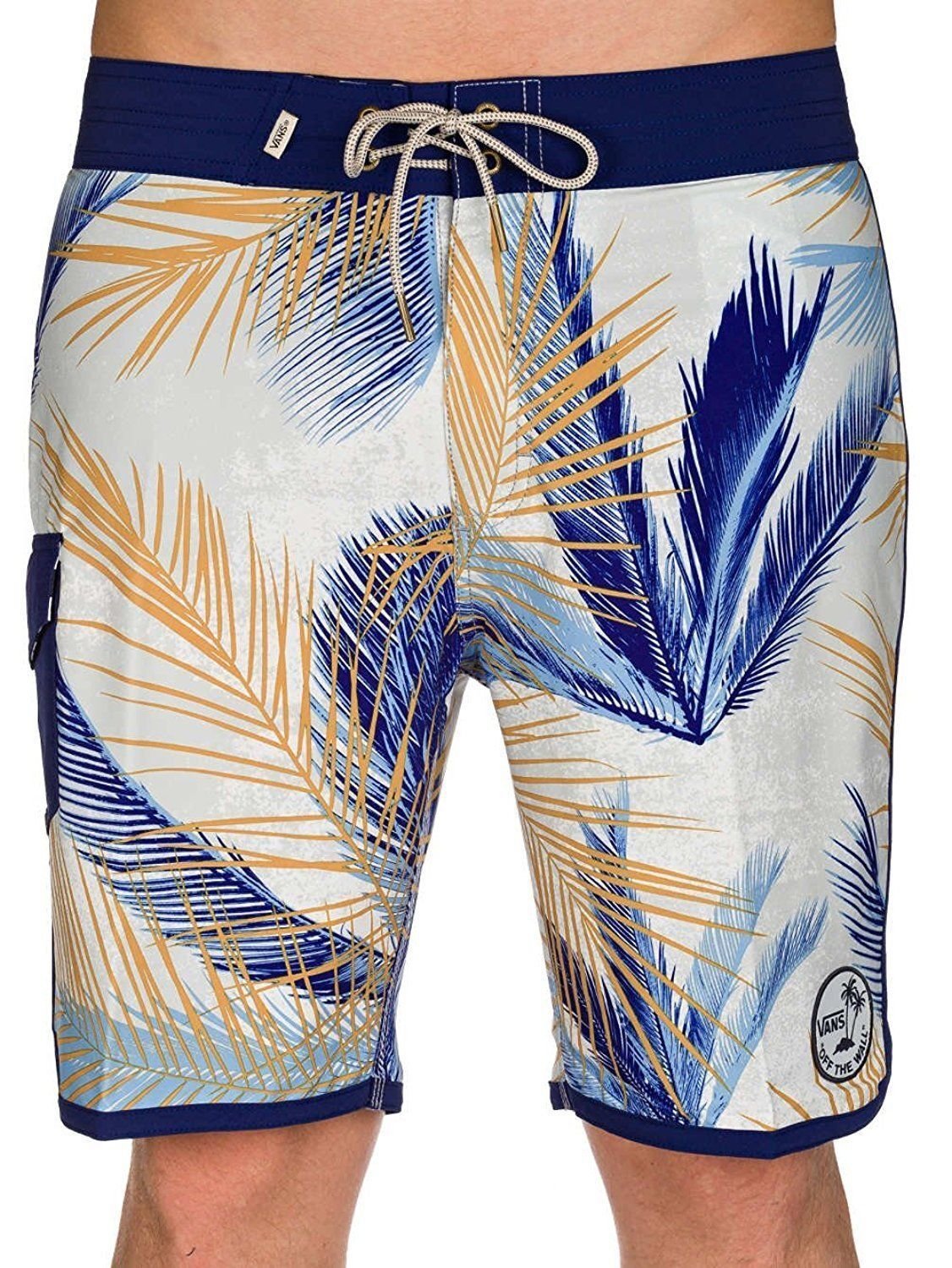Vans Board Shorts MIXED SCALLOP Shorts SWIM SUIT HOT SURF Blue 36 new nwt