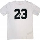 Jordan JUMPMAN Practice Flight Boys Active T TEE Shirt L LARGE White Black #23
