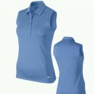 Nike Ladies Victory Solid Sleeveless Polo CHALK BLUE 725598 486 SIZE SMALL S SM