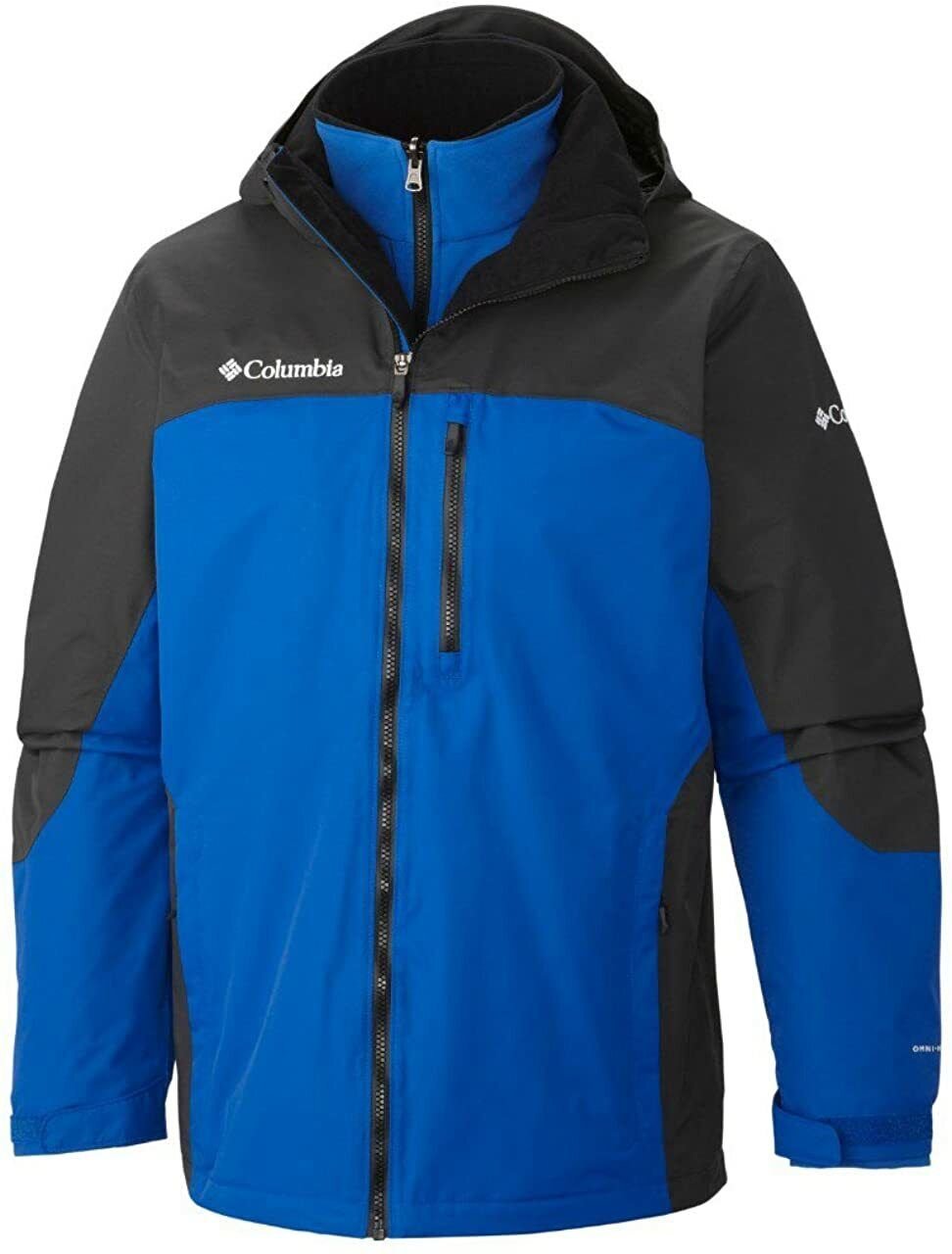 COLUMBIA CATEGORY FIVE 2.0 INTERCHANGE JACKET XL XXL BLUE BLACK