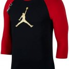 Nike Air Jordan CNY 3/4 Reglan T-Shirt CD9052-010 BLACK RED MENS L LARGE NEW