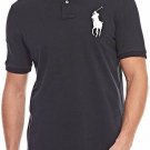 NEW Polo Ralph Lauren Mens CLASSIC Fit Mesh Big Pony Shirt BLACK WHITE M L XL