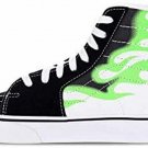 VANS CA SK8 HI FLAME BLACK WHITE SKATE SHOES SIZE MENS 8.5 11