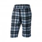 Nike GOLF Womens MODERN RISE PLAID DRI FIT SHORTS 508276 012 SZ SIZE 2 $75 GREY
