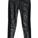 Lauren Ralph Lauren Women Faux Leather Leggings Black FRONT PONTE PLEATHER POLO
