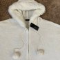 WOMENS BCBG MAX AZRIA ZIP UP SWEATER $260 hooded SHORT SLEEVE L/XL BC32076