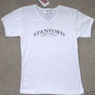 NEW STANFORD CARDINAL WOMENS T SHIRT SMALL fitted WHITE SM S