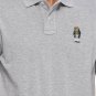 Polo Ralph Lauren Men Classic Fit Mesh Shirt Gray FOOTBALL Bear M L TEDDY GREY