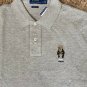 Polo Ralph Lauren Men Classic Fit Mesh Shirt Gray FOOTBALL Bear M L TEDDY GREY