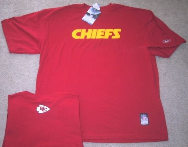 KANSAS CITY CHIEFS T SHIRT M MEDIUM REEBOK ON FIELD MED MEDIUM M NEW FOOTBALL