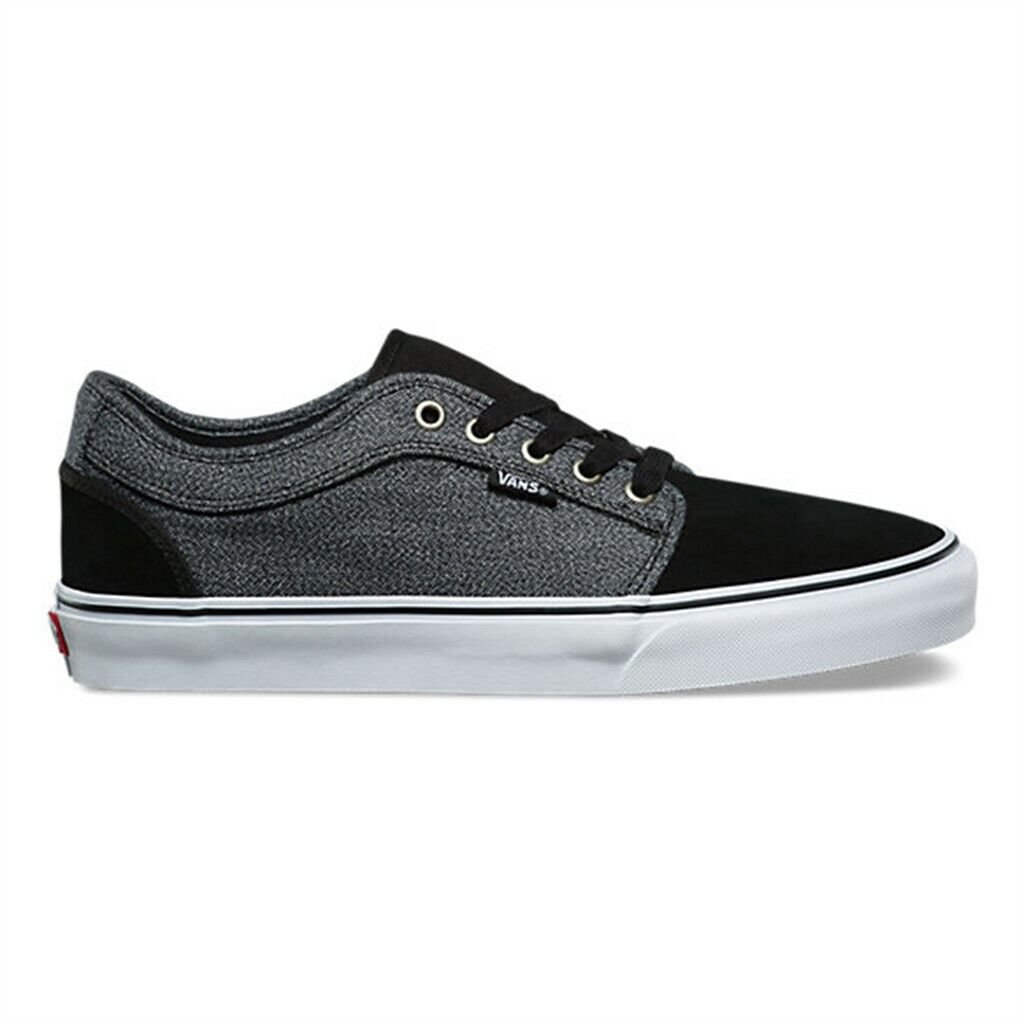 NEW VANS CHUKKA LOW SUITING BLACK DARK GREY SZ SIZE MENS 6.5 SHOES WOMENS 8 NIB