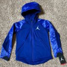 NEW JORDAN BOYS Full Zip hooded Jacket Hoodie YOUTHS ize 7 BLUE Black HA1973 410