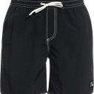 NEW BLACK Quiksilver Men's XL Standard Scallop Volley 17 Swim Trunk Boardshort