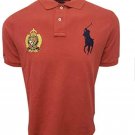 Polo Ralph Lauren Men's Classic-Fit Flag Crest Navy Big Pony Polo Shirt Red L