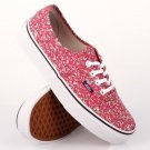 VANS AUTHENTIC LIBERTY ARTS FABRIC LEAVES PINK SHOES MENS 3.5 WOMENS 5 ART NIB