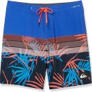 Quiksilver Mens 34 Highline Jungle Vision 19 Boardshort Swim Trunk DAZZLING BLUE