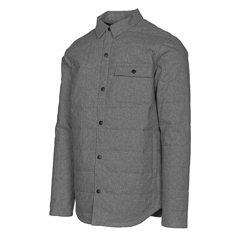 NEW Quiksilver Mens Agent Jacket GREY L QUILTED BUTTON UP COAT NWT $130