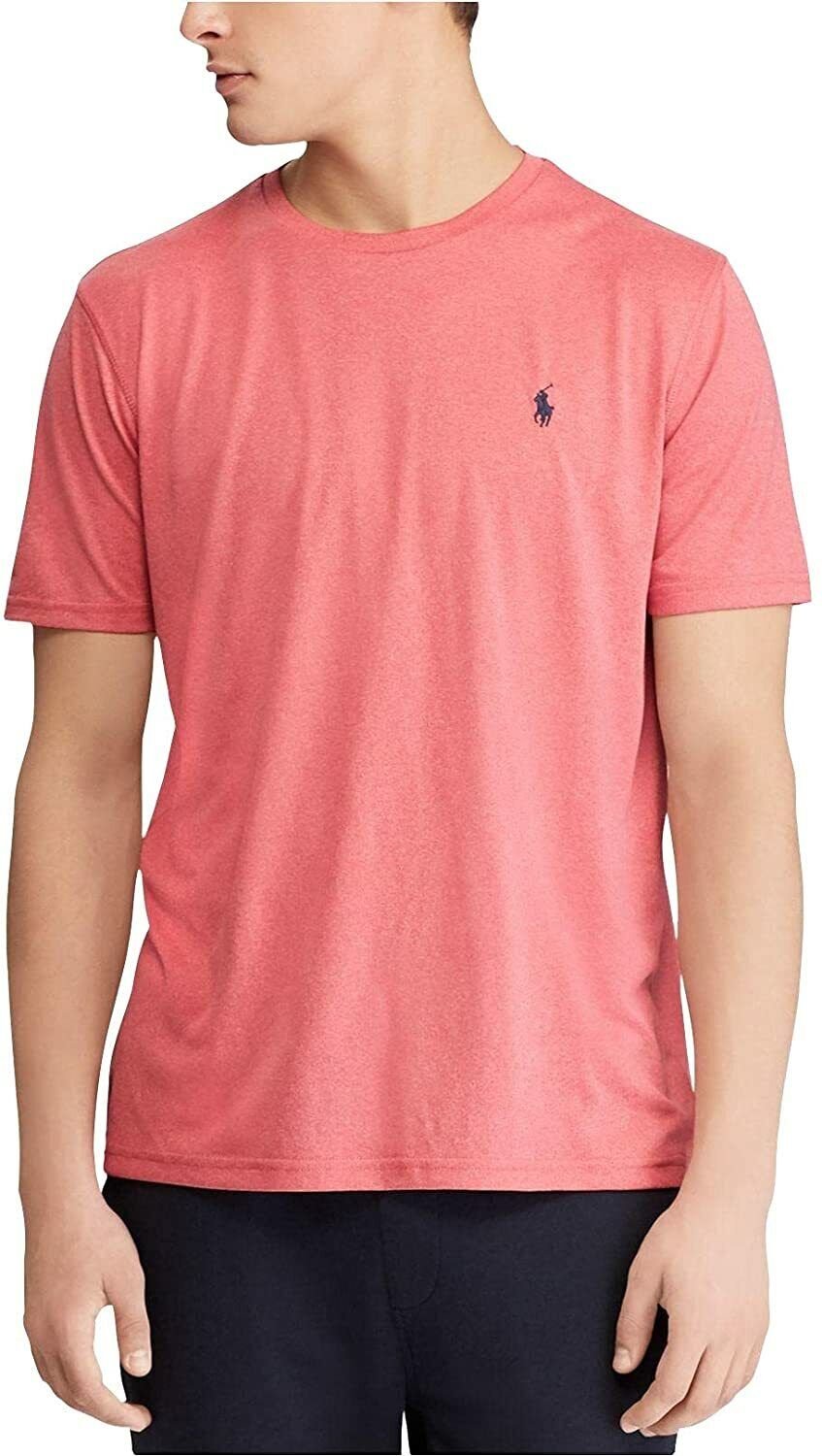 Polo Ralph Lauren Crew Neck Classic-Fit T-Shirt Mens RED PINK HEATHER BLUE PONY