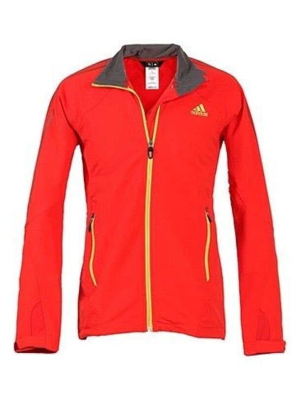 $125 Adidas Terrex Swift SOFT SHELL JACKET COAT S SMALL NANOTEX V11080 ORANGE