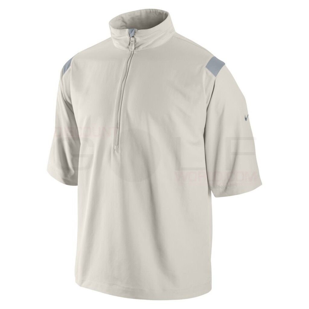 NIKE GOLF MENS S/S WIND JACKET STRETCH WINDWEAR 1/2 Zip Top PULLOVER MEDIUM MED