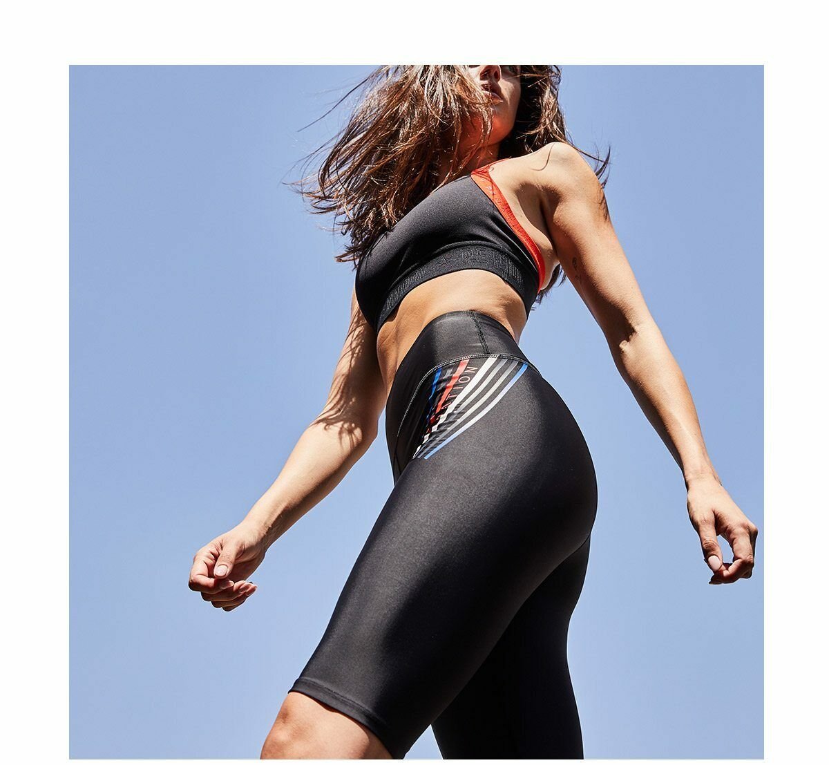 PE NATION FIELD RUN LEGGING MEDIUM BLACK RRP $119.00 EQUINOX LEGGINGS CHARGING