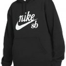 Nike SB Icon Hoodie Mens Pullover Skateboarding SB CW4383-010 Size M XL BLACK