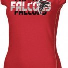 REEBOK Atlanta Falcons Red Juniors Astronomy Split Neck Top L LARGE T SHIRT TEE