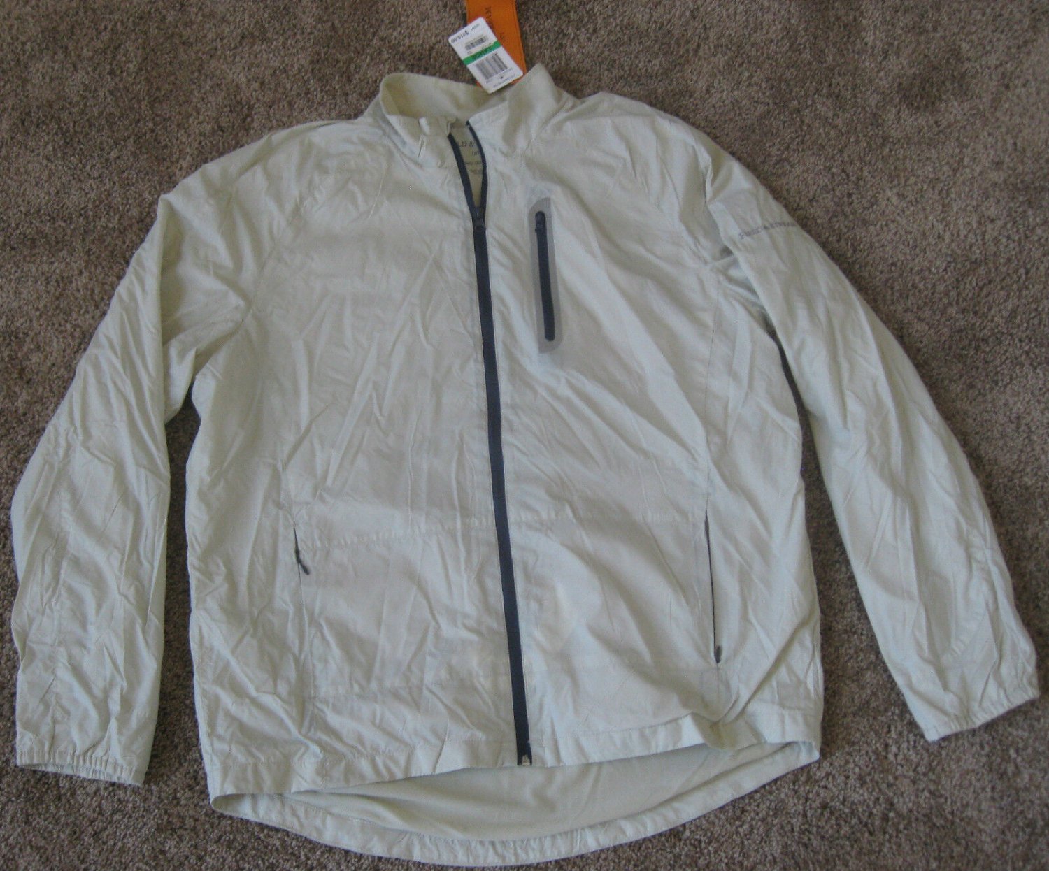 $115 FIELD & STREAM WIND JACKET COAT STONE BEIGE XXL 2XL LIGHTWEIGHT FULL ZIP UP