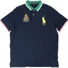 Polo Ralph Lauren Men's Classic-Fit Flag Crest Big Pony Polo Shirt Navy Green