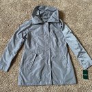 NEW LRL Lauren Ralph Lauren LIGHT GREY HOODED RAIN JACKET 17587 S NWT $150