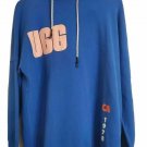 UGG SIMONE BOYFRIEND HOODIE Women's SMALL Pullover Sweatshirt S BLUE BLACK NEW