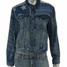 Women's Ralph Lauren Polo Distressed Patchwork Denim Trucker Jacket New XS