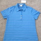 NIKE FIT DRY DRI WOMENS GOLF SHIRT 256833 426 XS BLUE STRIPED 0 2