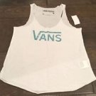NEW Vans Girl's Association Racer White Green Racerback Tank XS M L XL