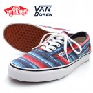 NEW VANS ERA VAN DOREN MENS 3.5 WOMENS 5 MULTI STRIPE SHOES BLUE NIB TRIBAL