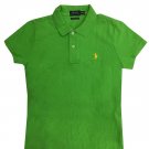 Polo Ralph Lauren Womens The CLASSIC Fit Mesh Polo Shirt GREEN PONY YELLOW