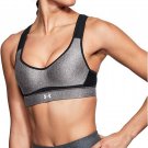 Under Armour Women's Warp Knit High Impact Heather Bra 38DD GREY BLACK 1313285
