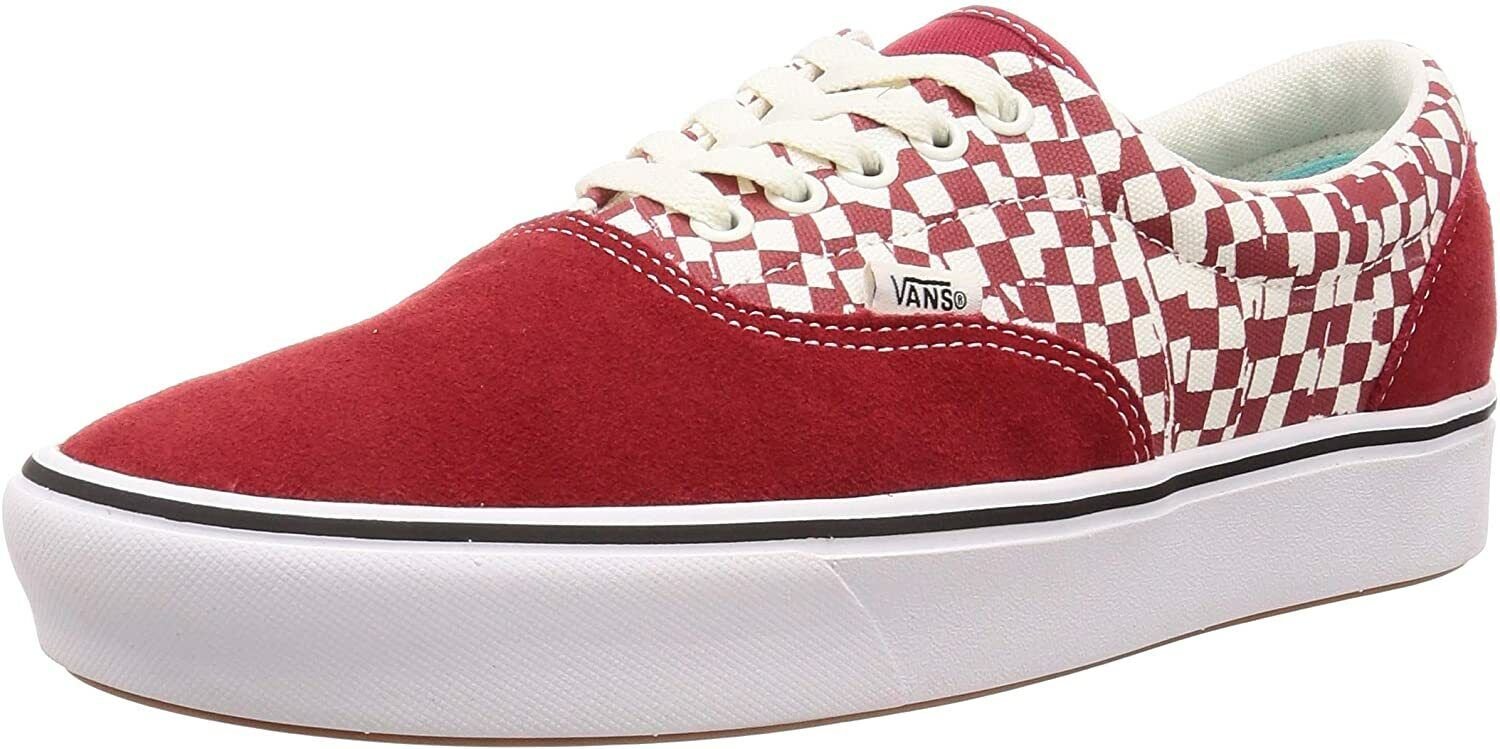 Vans COMFYCUSH ERA (Tear Check) Racing RED/True White Check 8 11.5 Men