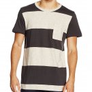 VANS BEECHER TEE T SHIRT TOP MENS S OFF THE WALL GREY TAN SPECK STRIPED SKATE