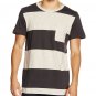 VANS BEECHER TEE T SHIRT TOP MENS S OFF THE WALL GREY TAN SPECK STRIPED SKATE