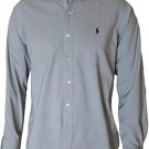 Ralph Lauren Mens Solid Poplin Sport Shirt XL, XXL Grey Wicking and Stretch