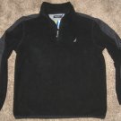NEW NAUTICA 1/4 Half Zip Fleece Jacket S SM SMALL OTB TRUE BLACK $69.50 K4419R