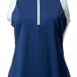 adidas Women's Colorblock Sleeveless Golf Top Dark Navy L Large