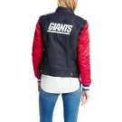 NEW Levi's New York Giants Women's Denim Varsity Jacket SATIN BLUE RED M L XL 2X