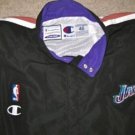 NBA CHAMPION UTAH JAZZ GAME USED JACKET 46 PANTS 36 JERSEY UNIFORM BLANK BLacK