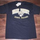 NEW WAKE FOREST DEMON DEACONS S T SHIRT NWT WF BLACK SM