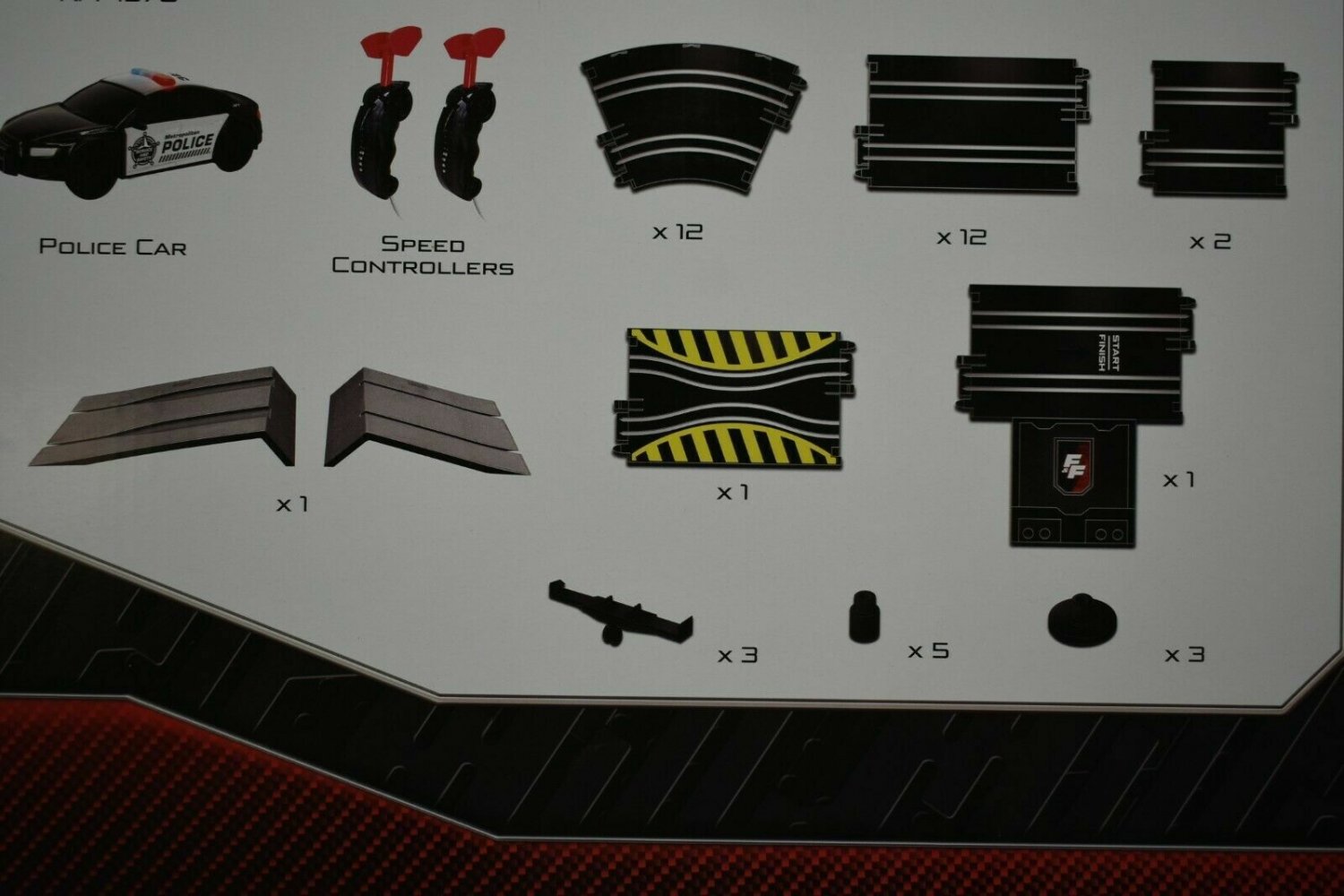 Fast & Furious Slot Car Racing Track w Police Car Ultimate Speed New