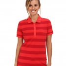 NIKE BOLD STRIPE WOMEN'S GOLF POLO $70 585868 660 RED STRIPED SHIRT NEW TOP XS